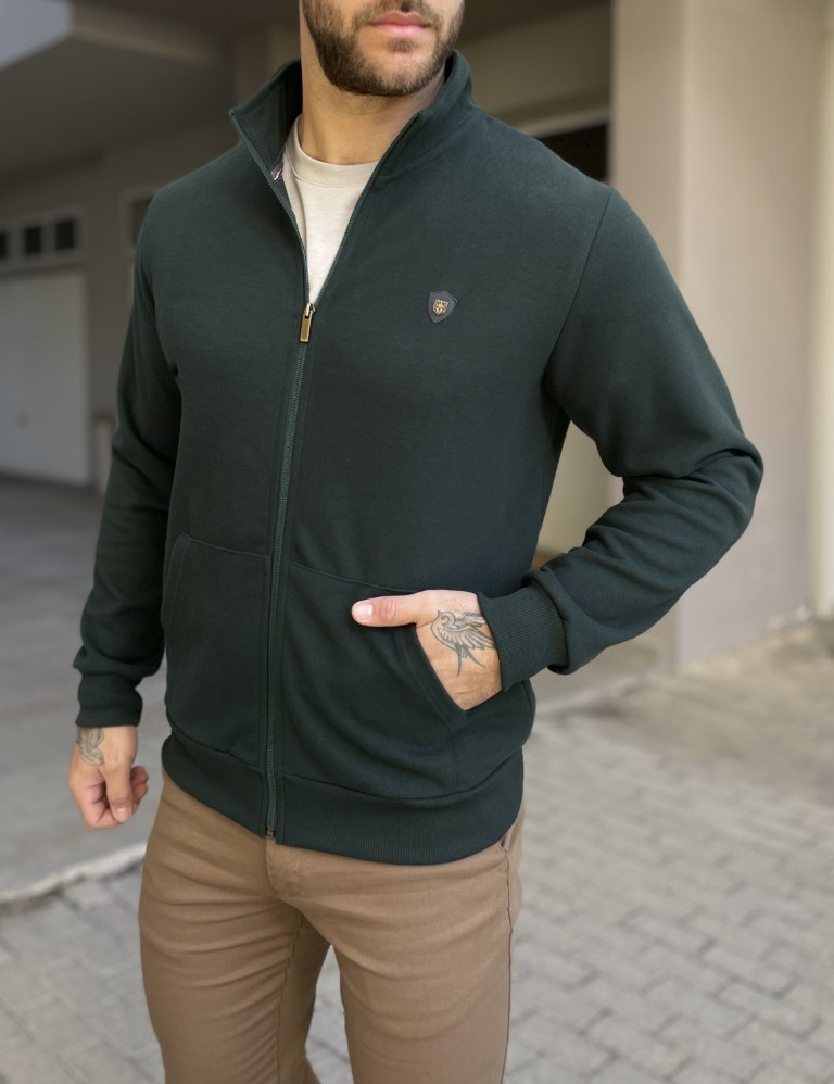 Everbest ανδρική Plus Size κυπαρισσί ζακέτα με ριπ ύφασμα 251039K φωτογραφία